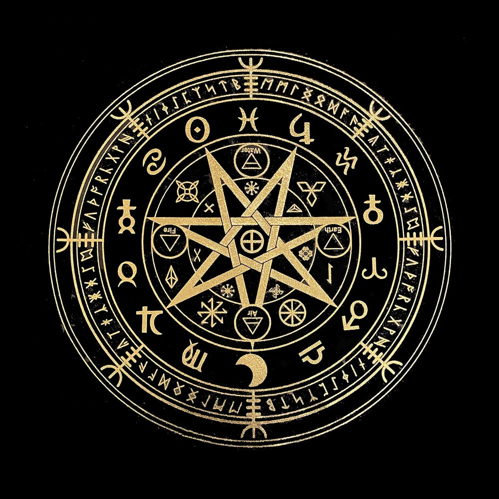 Pentagram Tarot Cloth Altar Cloth Constellation Sun Star Moon Universe Witchcraft Alter Tarot Spread Table Cloth Wicca Square