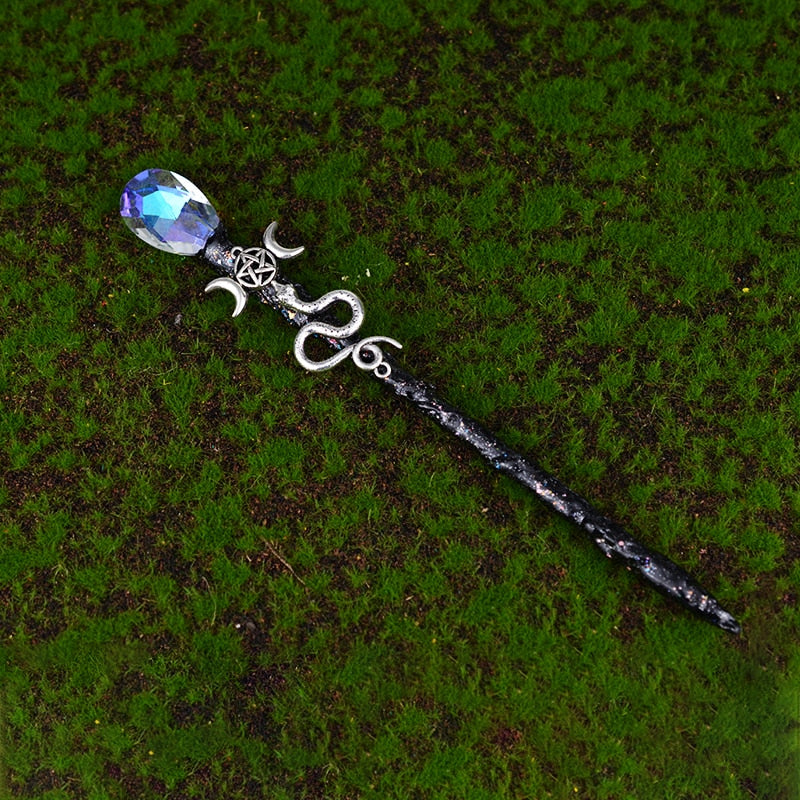 Magic Witch Wands Pagan Crystal Quartz Power Witch Fairy Wands Altar Adornment Banish Evil Wicca Gift