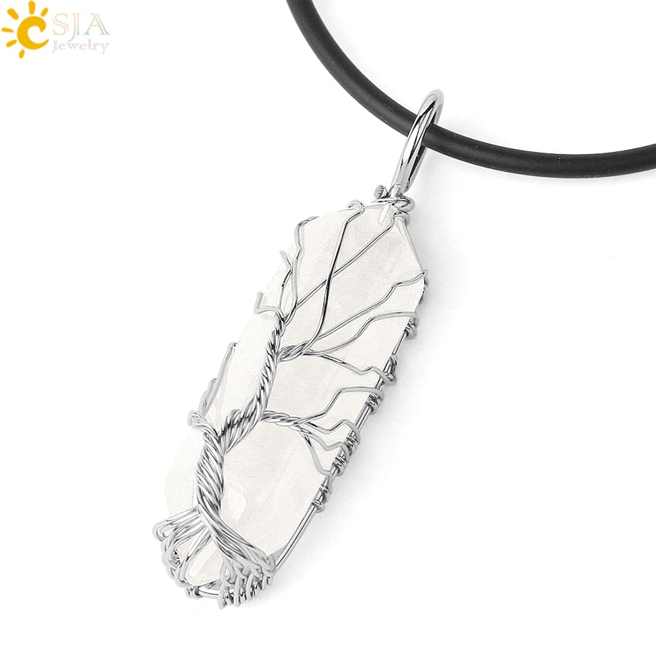 Tree of Life Crystal Necklace