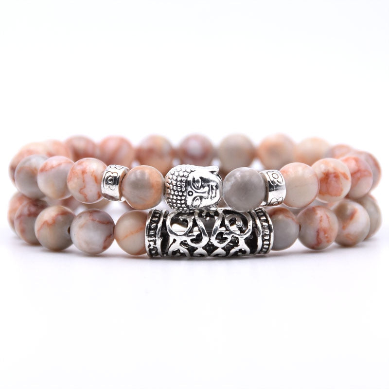 Stone Buddha Bracelet Set