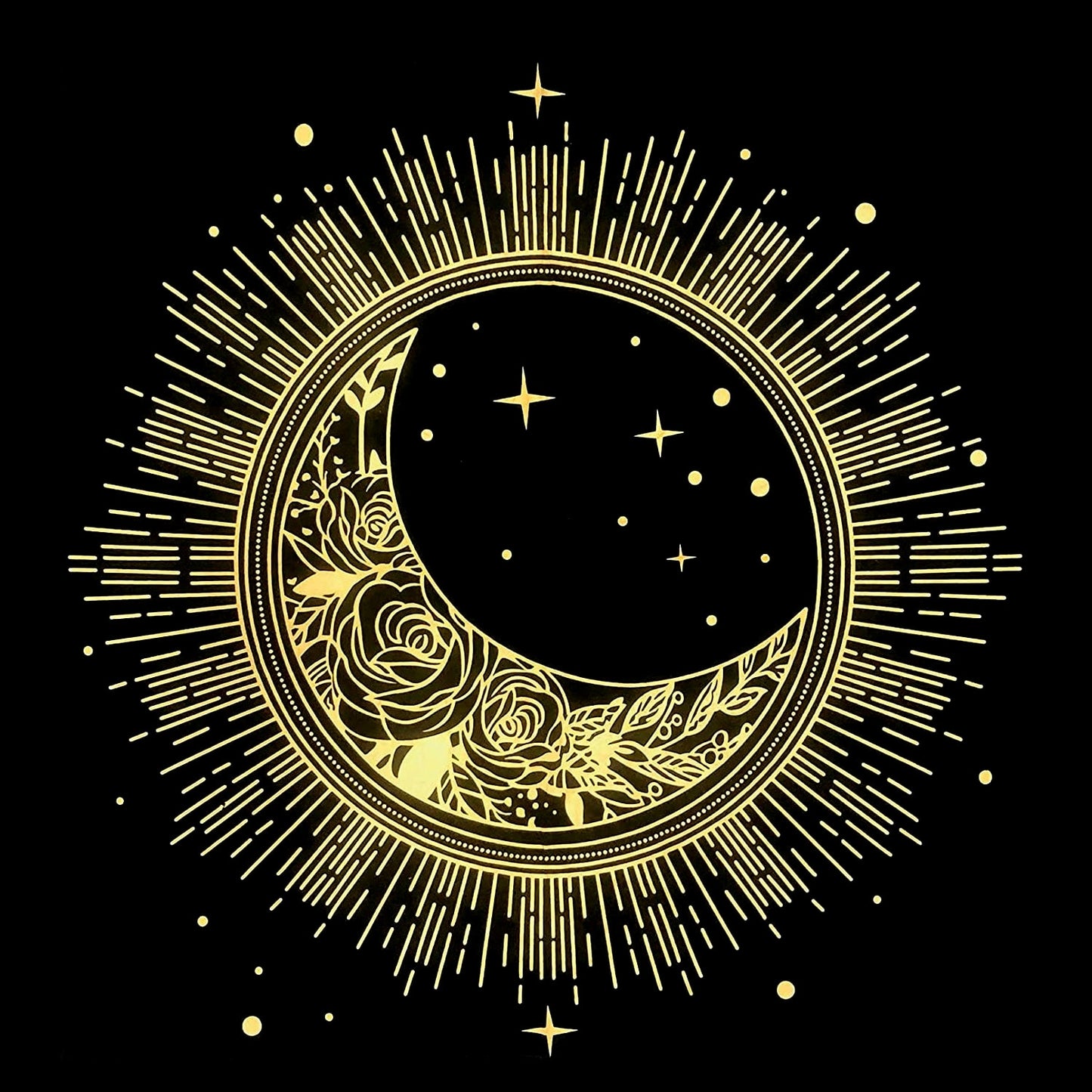 Pentagram Tarot Cloth Altar Cloth Constellation Sun Star Moon Universe Witchcraft Alter Tarot Spread Table Cloth Wicca Square