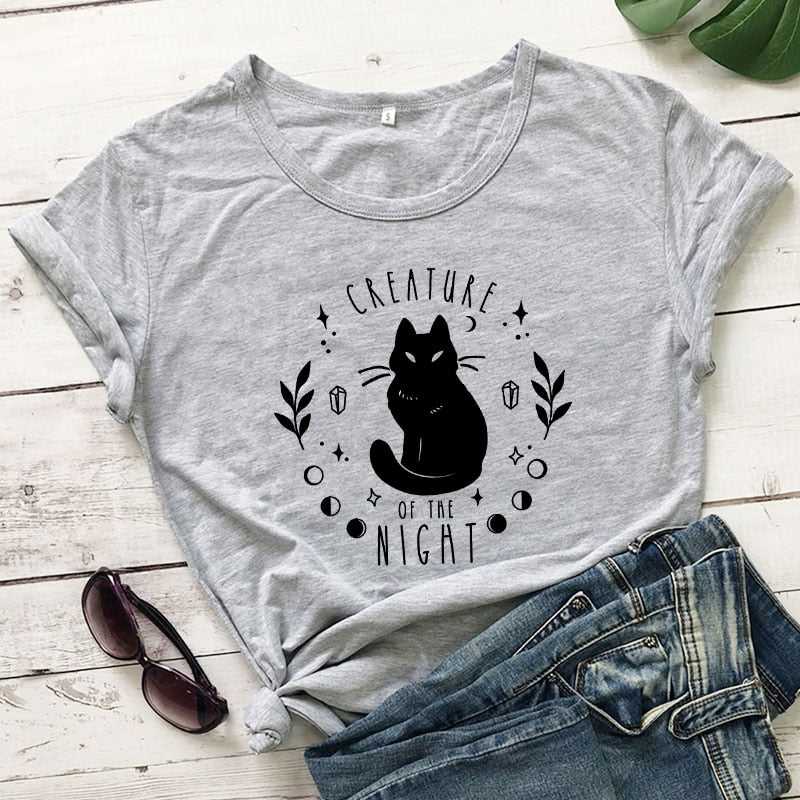 Creature Of The Night Black Cat T-shirt