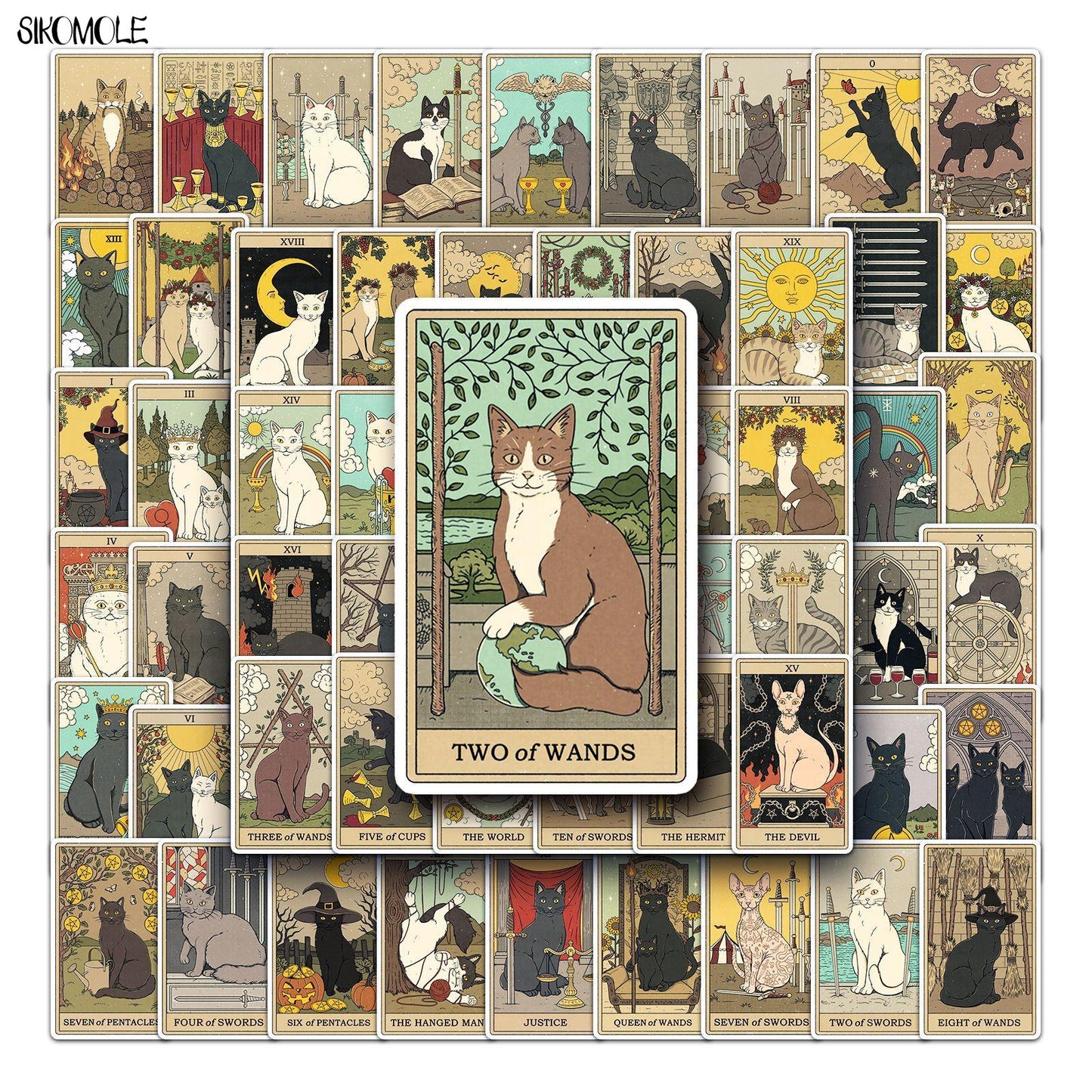 10/30/62PCS Tarot Card Stickers
