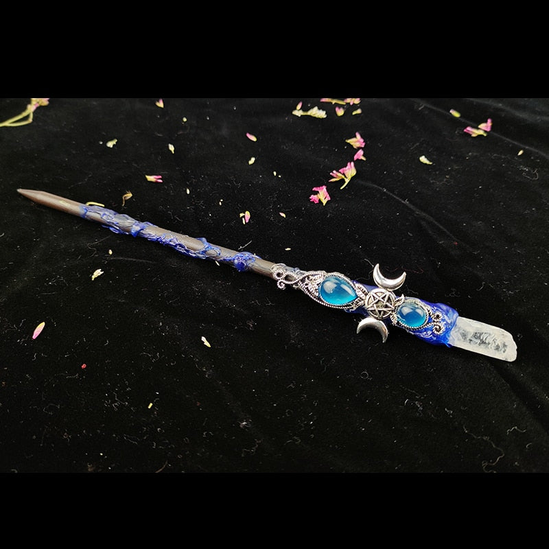 Magic Witch Wands Pagan Crystal Quartz Power Witch Fairy Wands Altar Adornment Banish Evil Wicca Gift