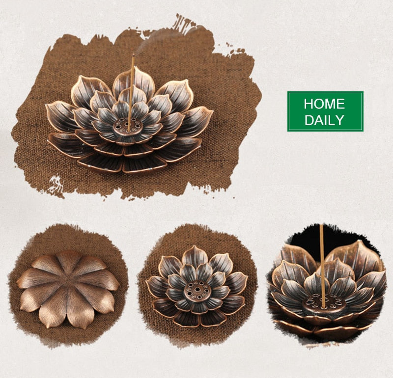 Lotus Metal Incense Burner