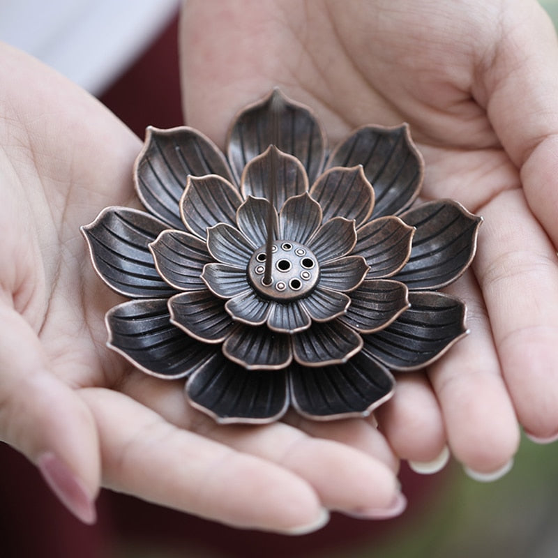 Lotus Metal Incense Burner