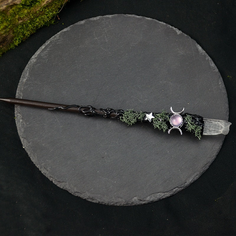 Magic Witch Wands Pagan Crystal Quartz Power Witch Fairy Wands Altar Adornment Banish Evil Wicca Gift