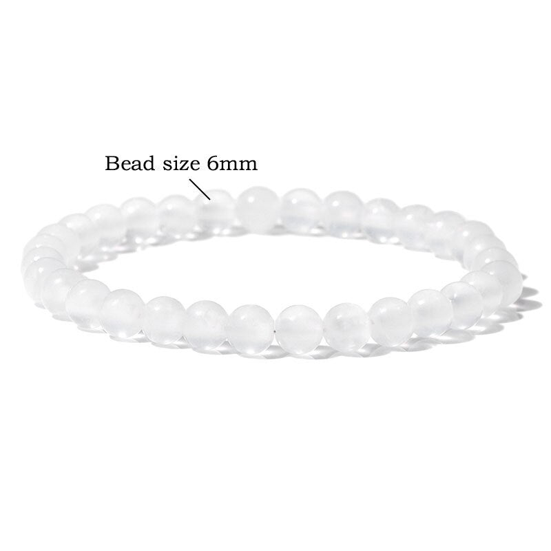 Agates Stone, Howlite, & Selenite Beaded Bracelets