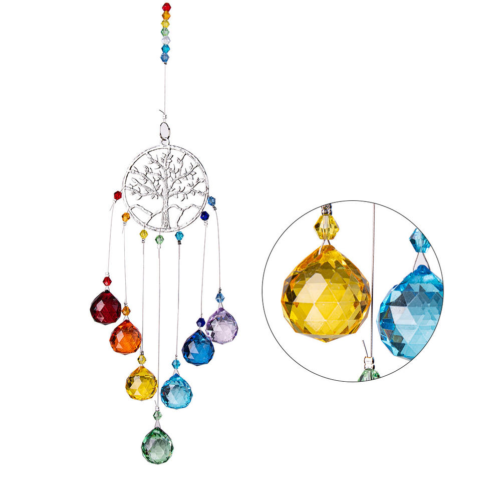 Tree of life Suncatcher Crystal Ball Prism Pendant