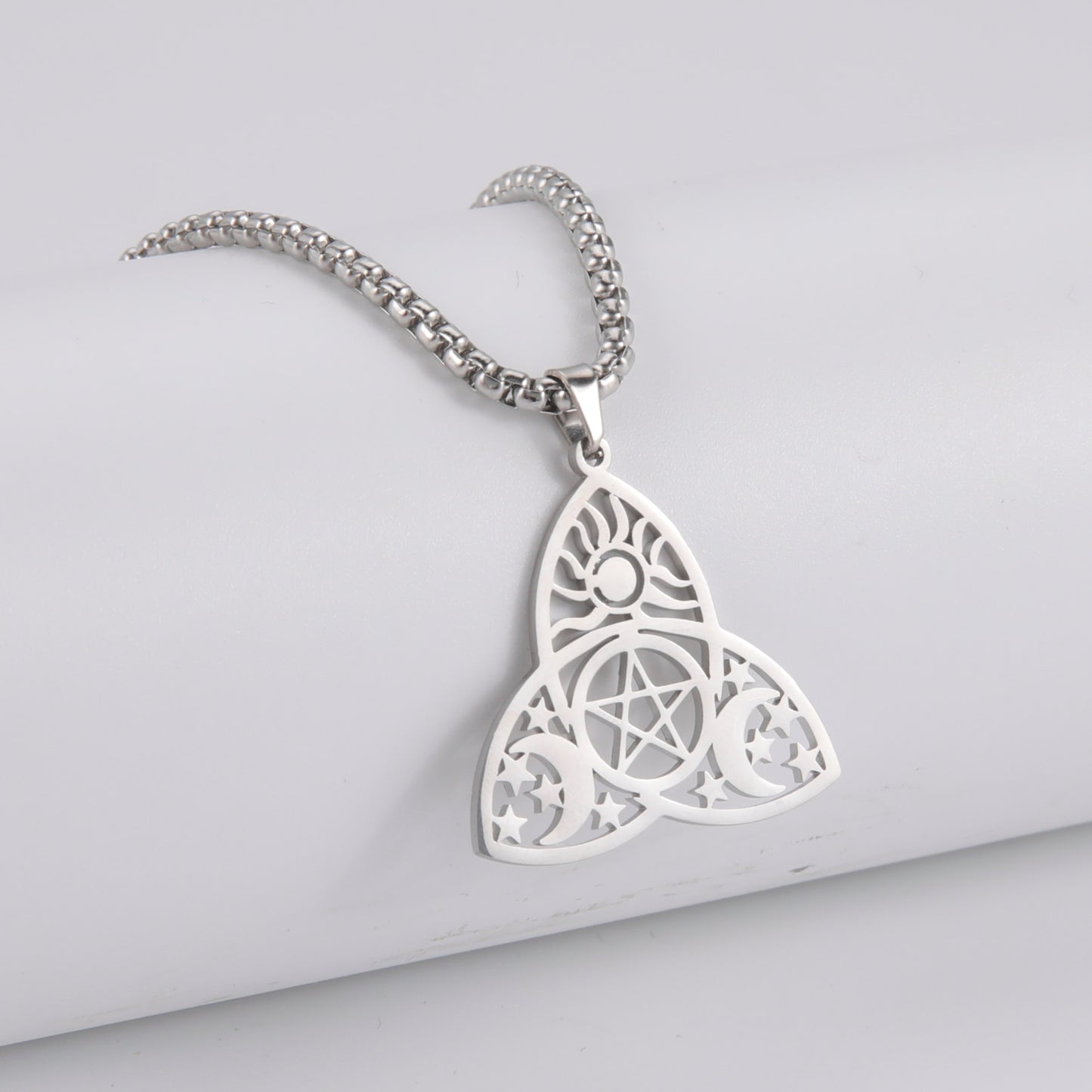 Triple Moon Goddess Necklace