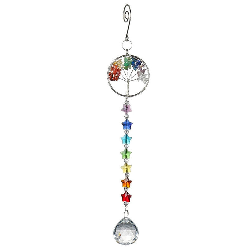 Tree of life Suncatcher Crystal Ball Prism Pendant