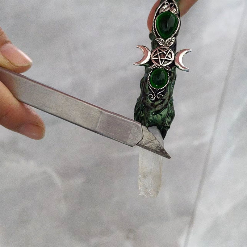 Magic Witch Wands Pagan Crystal Quartz Power Witch Fairy Wands Altar Adornment Banish Evil Wicca Gift