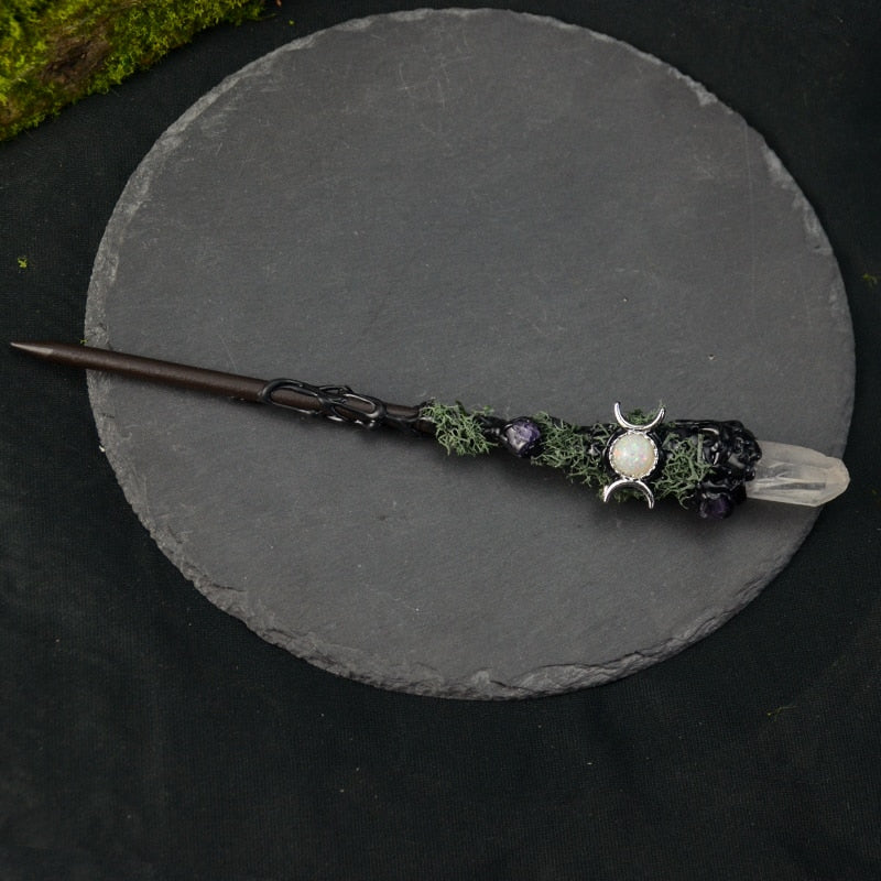 Magic Witch Wands Pagan Crystal Quartz Power Witch Fairy Wands Altar Adornment Banish Evil Wicca Gift
