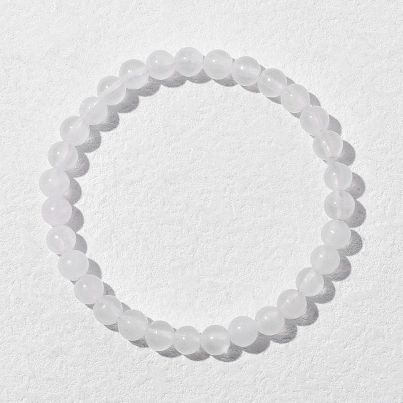 Agates Stone, Howlite, & Selenite Beaded Bracelets