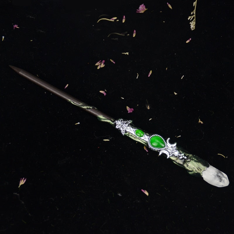 Magic Witch Wands Pagan Crystal Quartz Power Witch Fairy Wands Altar Adornment Banish Evil Wicca Gift