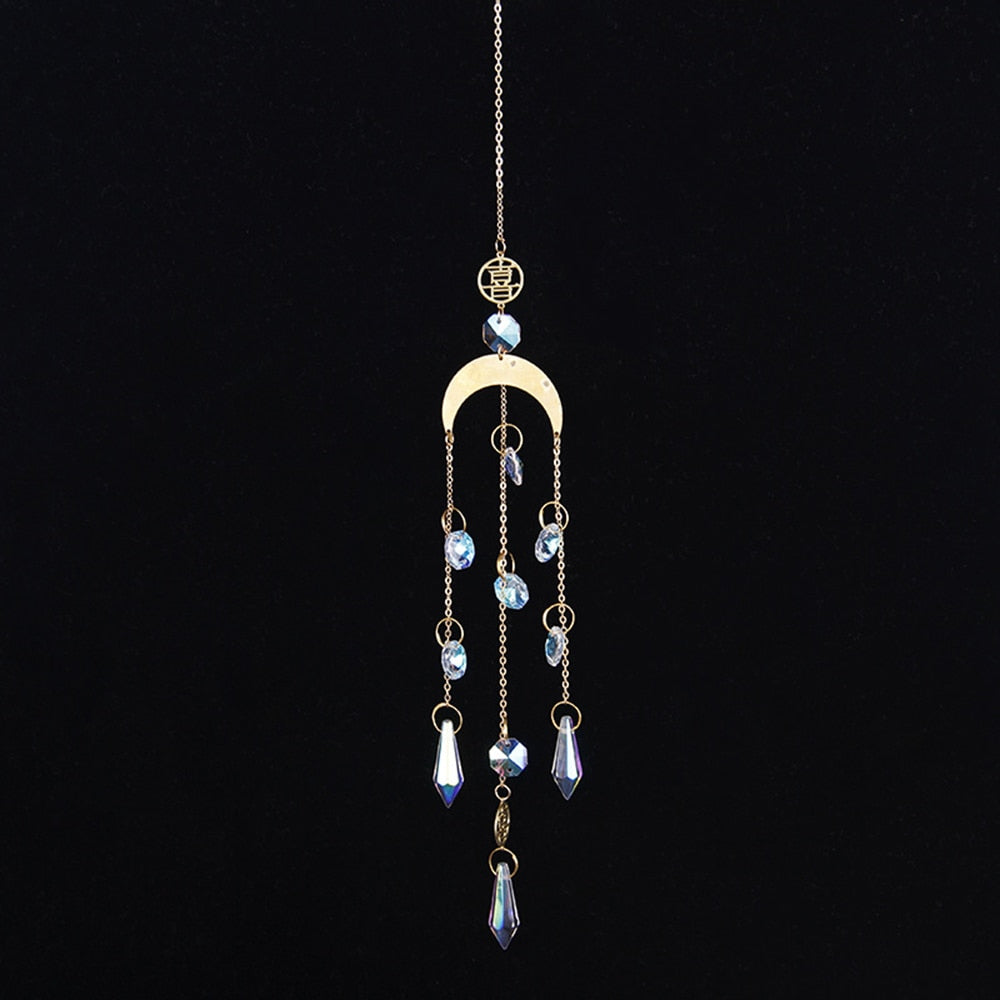 K9 Crystal Sun Catcher Sun And Moon Pendant