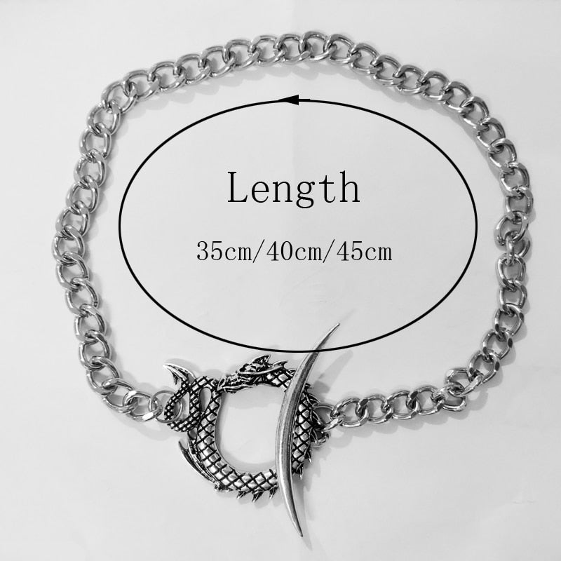 Witch Dragon Crescent Moon Choker