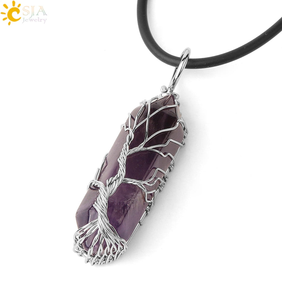 Tree of Life Crystal Necklace