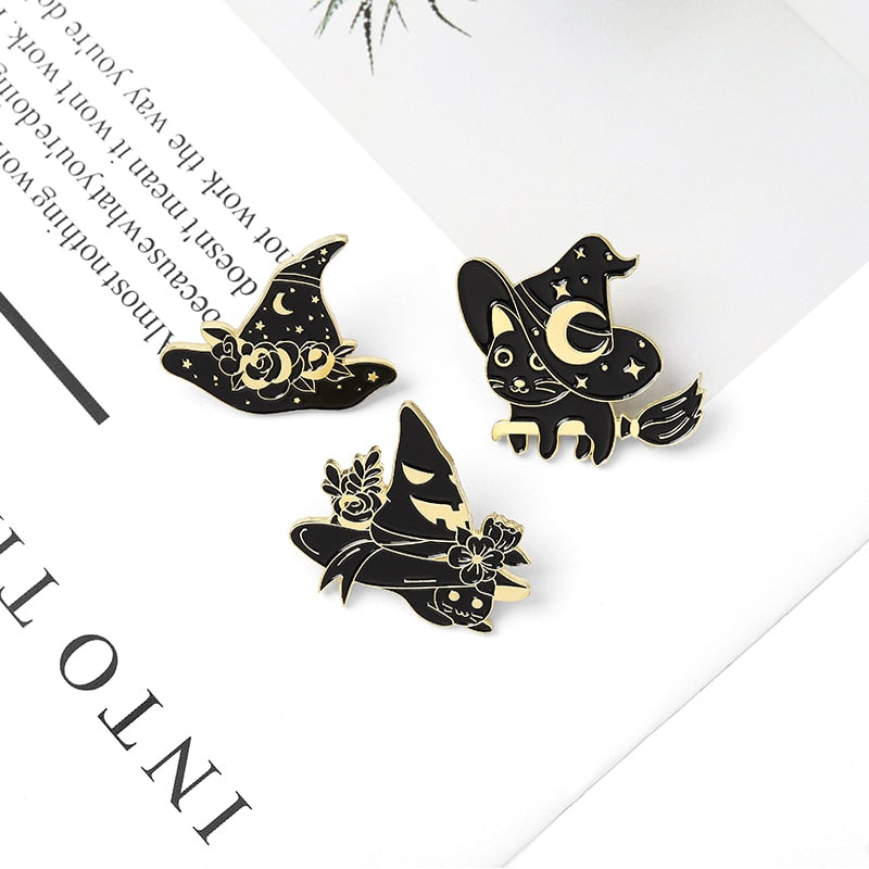 Wiccan Cat Pin