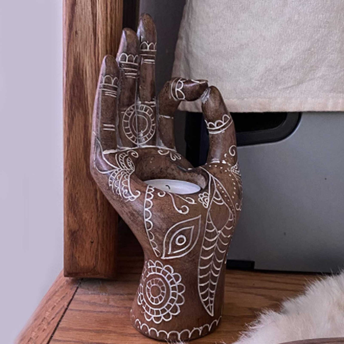 1pc Mudra Hand Candle Holder