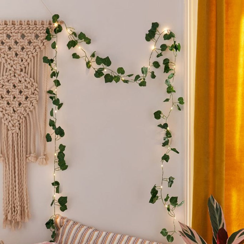 Ivy leaf garland fairy lights