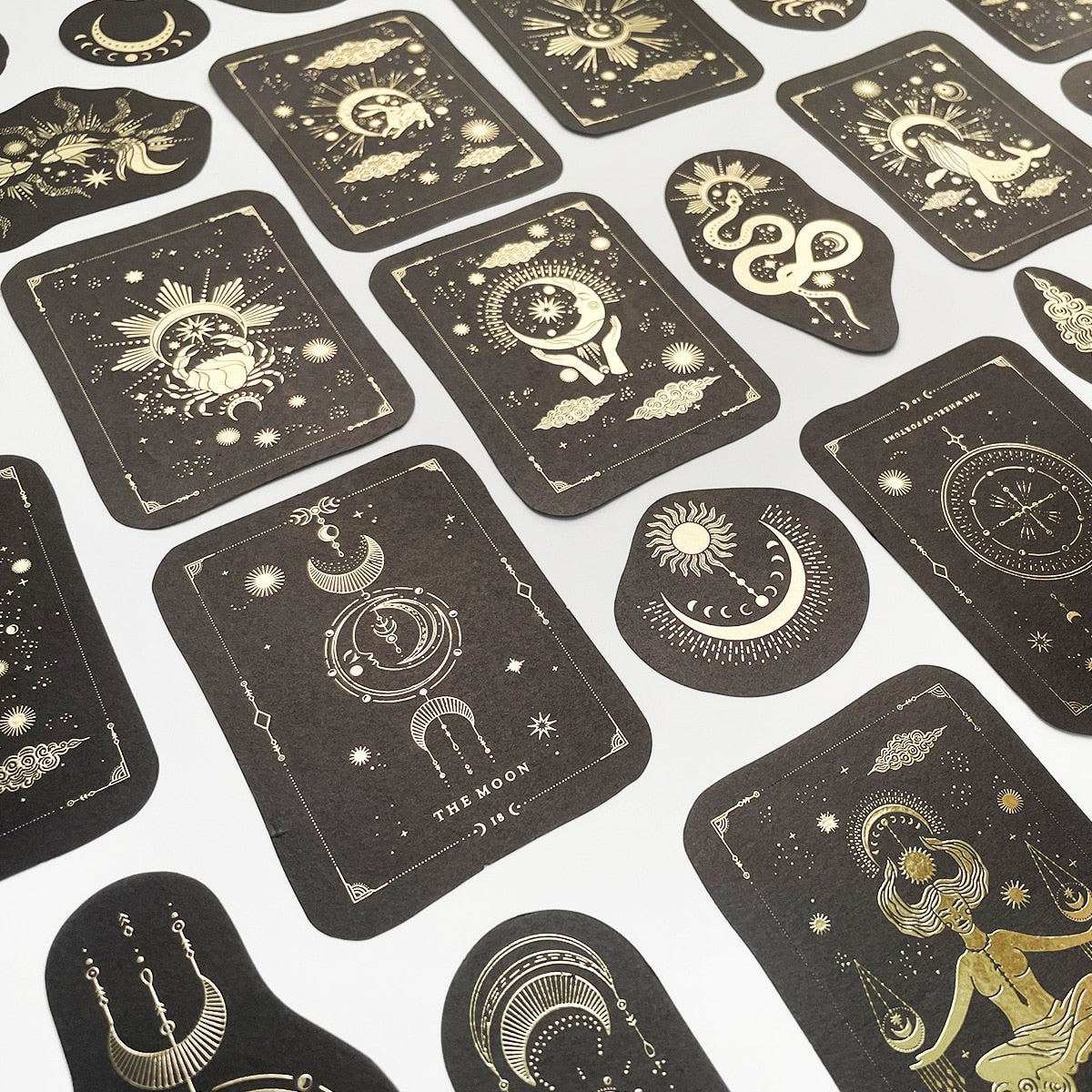 40/42/44 PCS Gold Foil Constellation Tarot Stickers