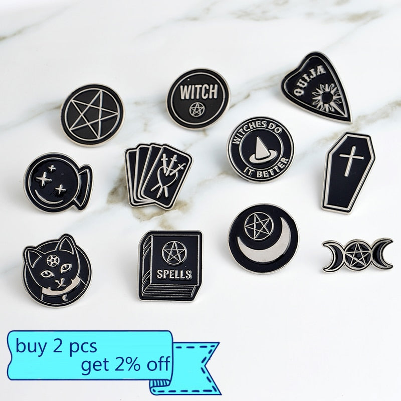 witch ouija spells black moon pins