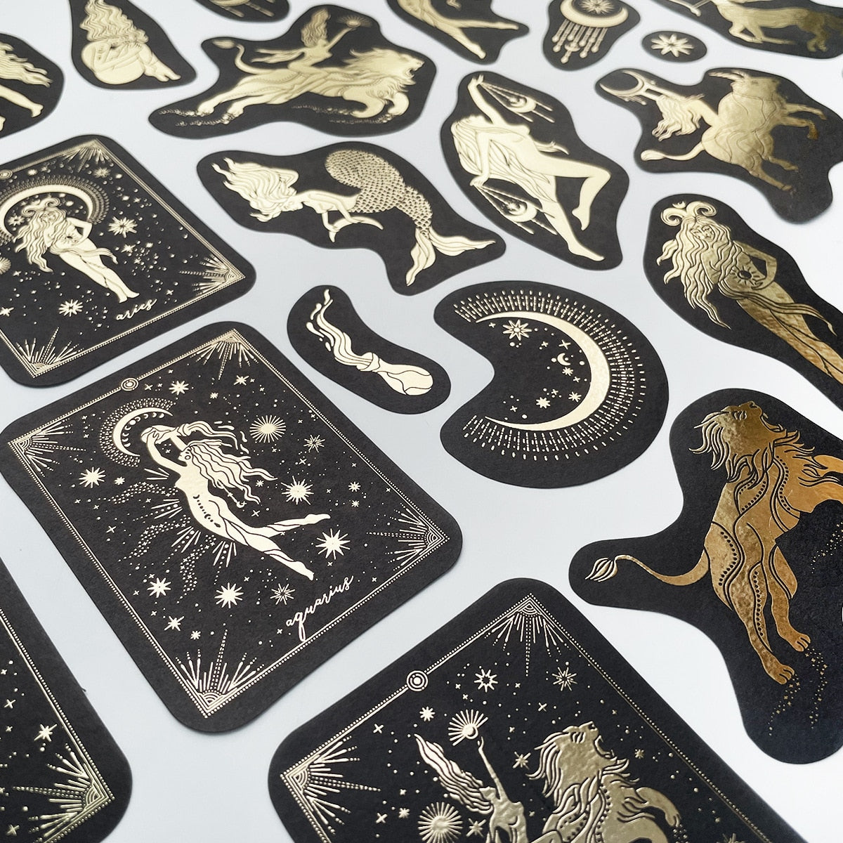 40/42/44 PCS Gold Foil Constellation Tarot Stickers