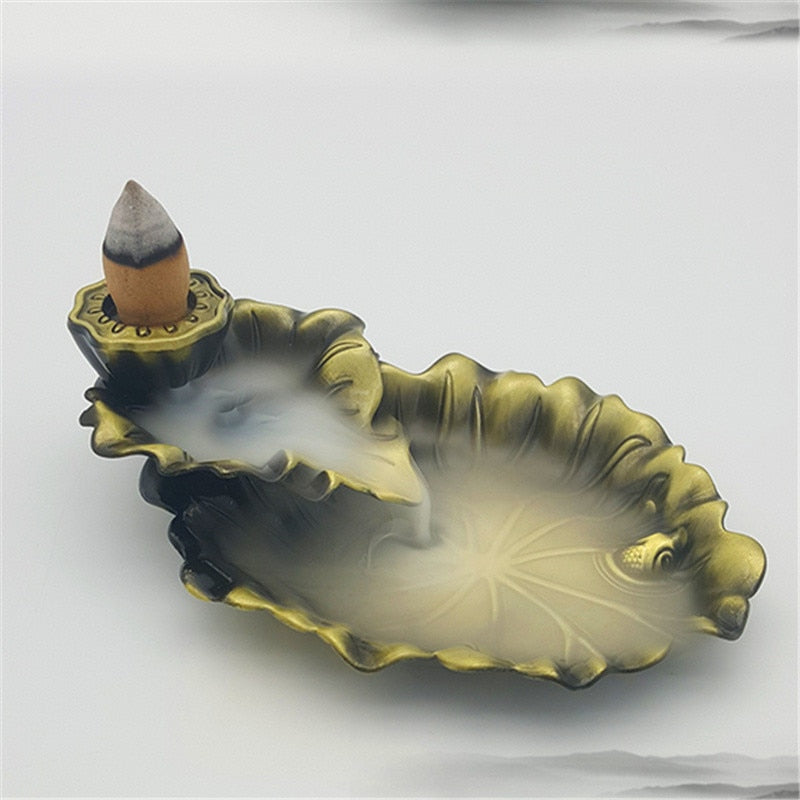 Leaf Tower Incense Ceramic Burner