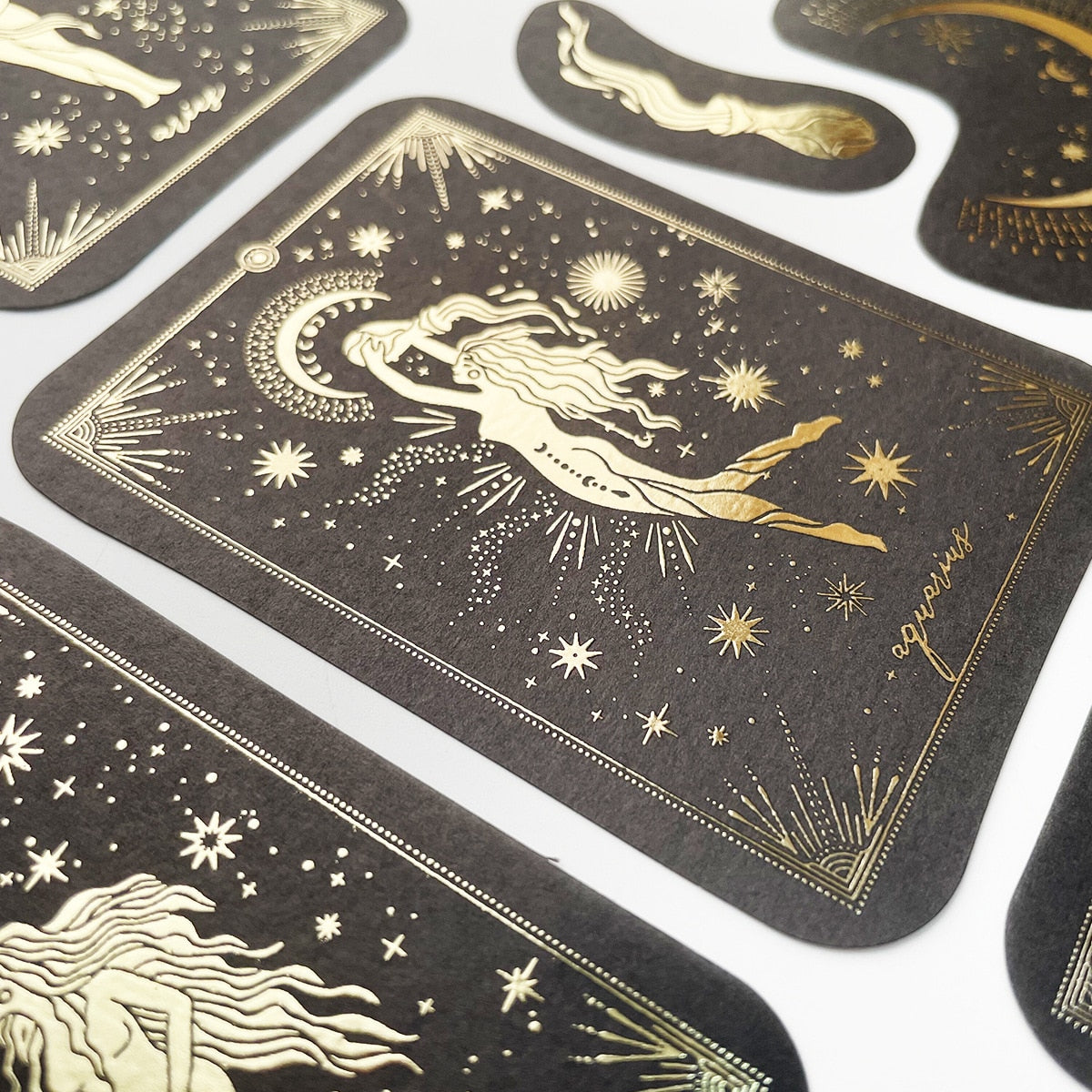 40/42/44 PCS Gold Foil Constellation Tarot Stickers