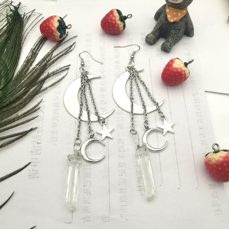 Moon & Stars Crystal Earrings