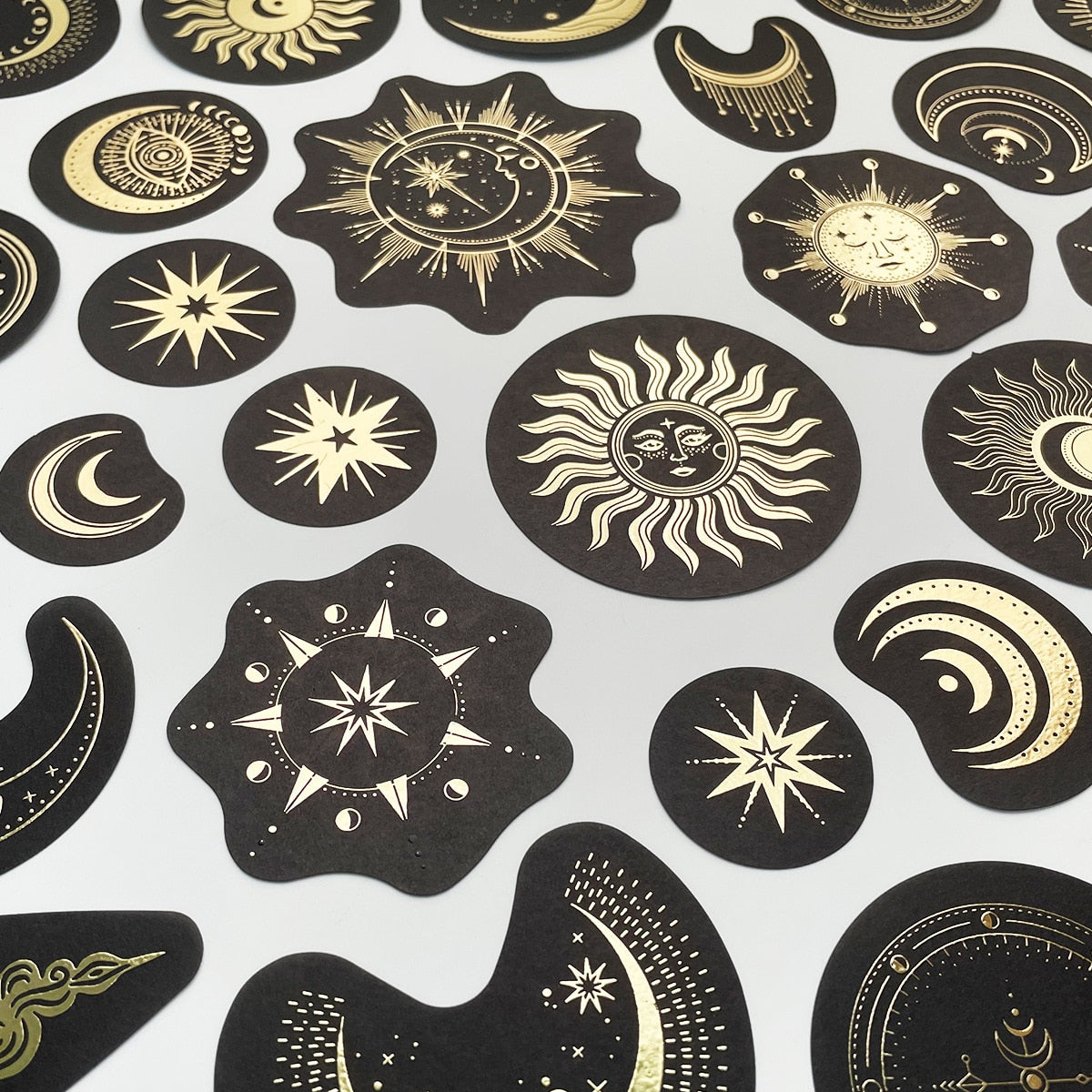 40/42/44 PCS Gold Foil Constellation Tarot Stickers