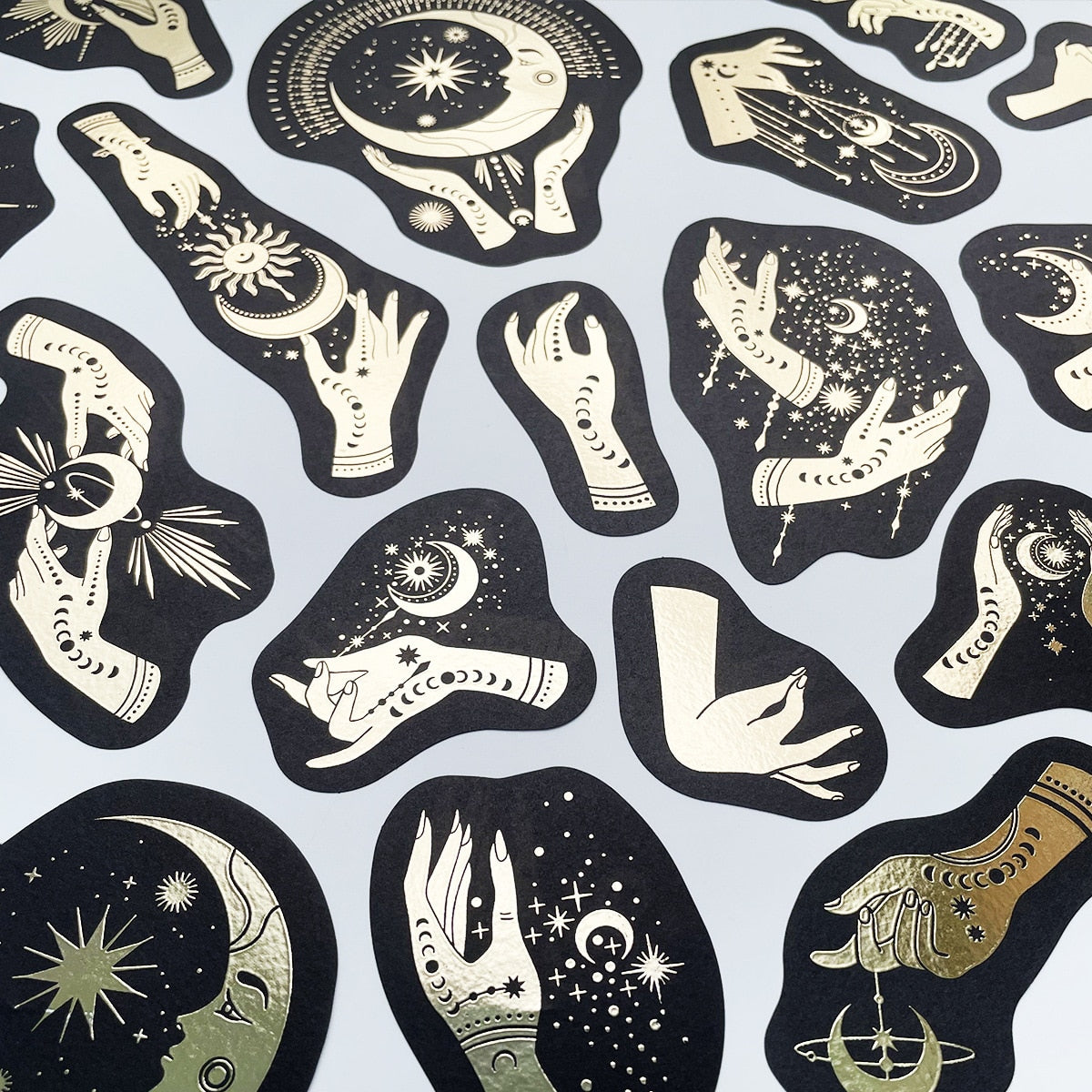 40/42/44 PCS Gold Foil Constellation Tarot Stickers