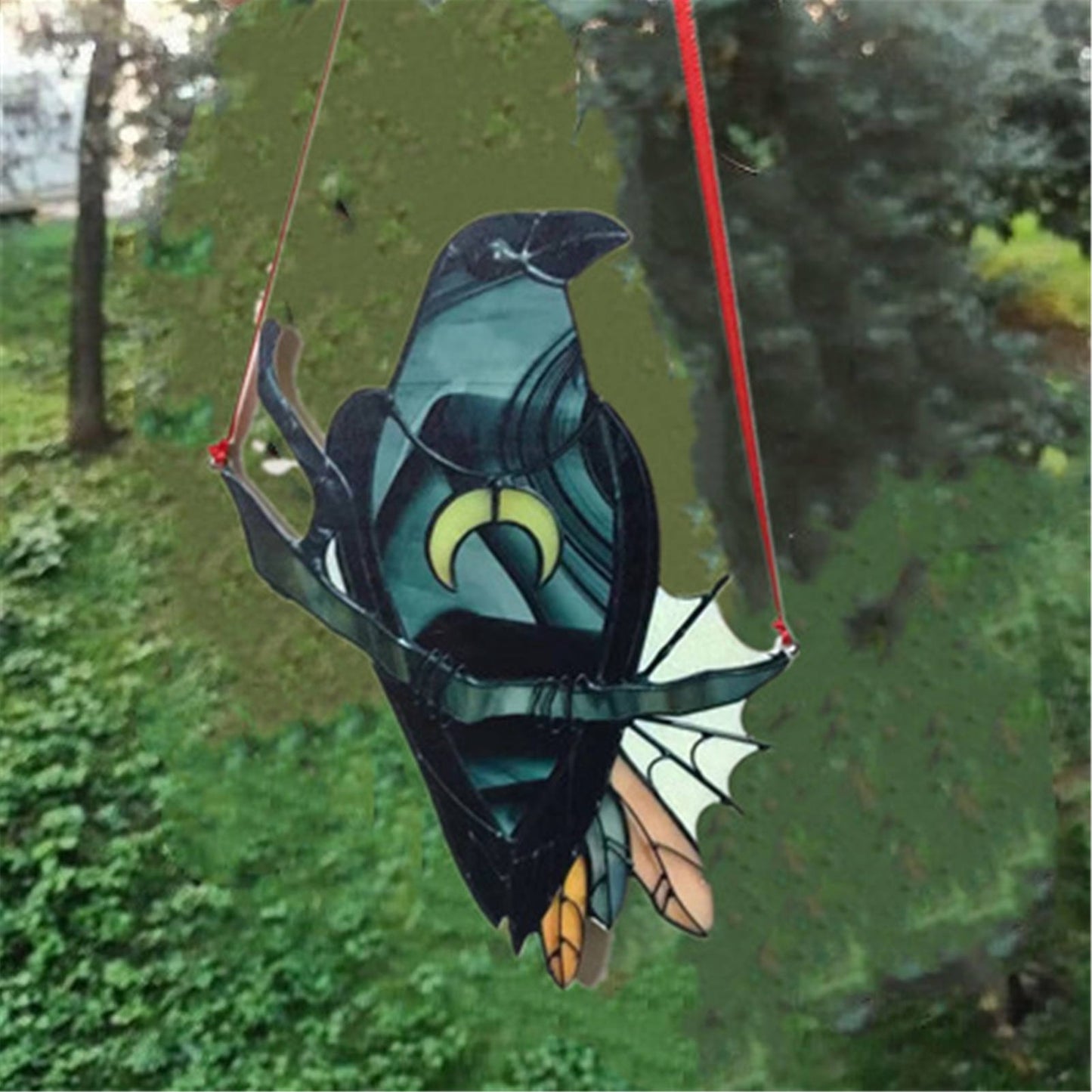 Crow Witch Stained Suncatcher