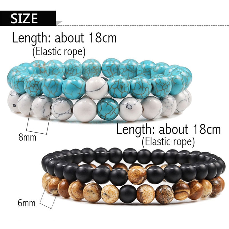 Couples Stone Bracelets