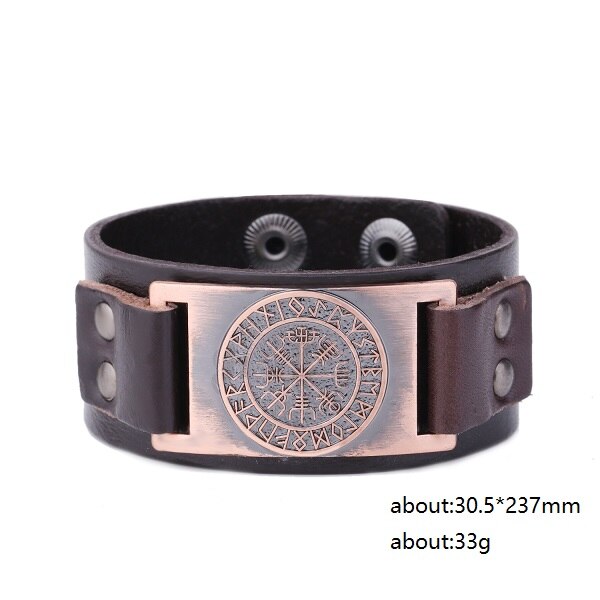 Wiccan Compass Bracelets Bangles for Men Nordic Runes