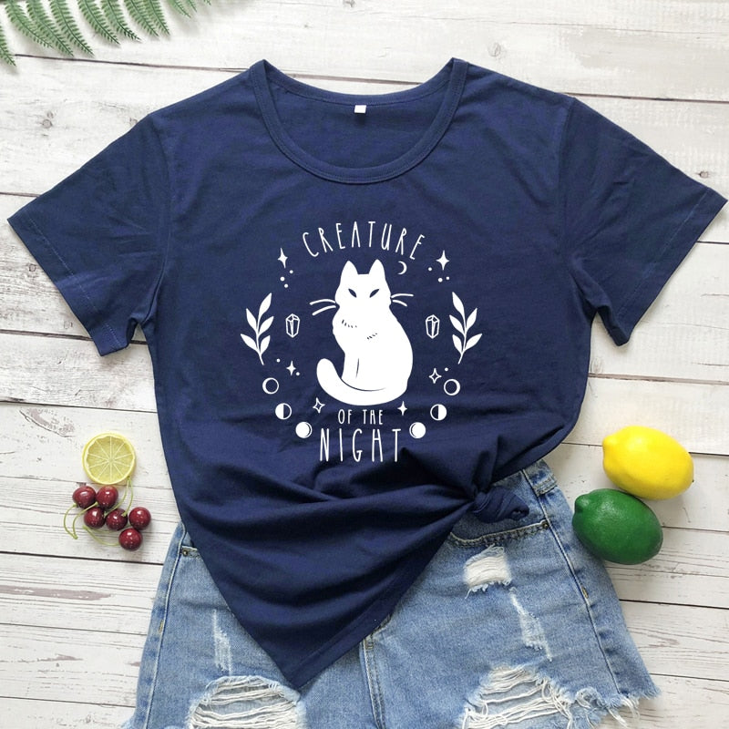 Creature Of The Night Black Cat T-shirt