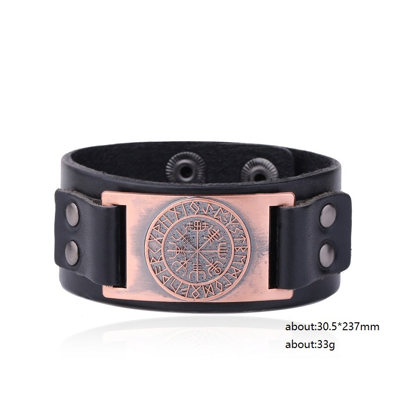 Wiccan Compass Bracelets Bangles for Men Nordic Runes