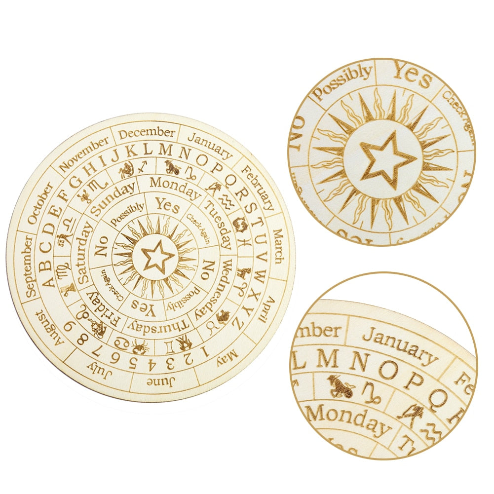 Wooden Twelve Constellation Divination Board