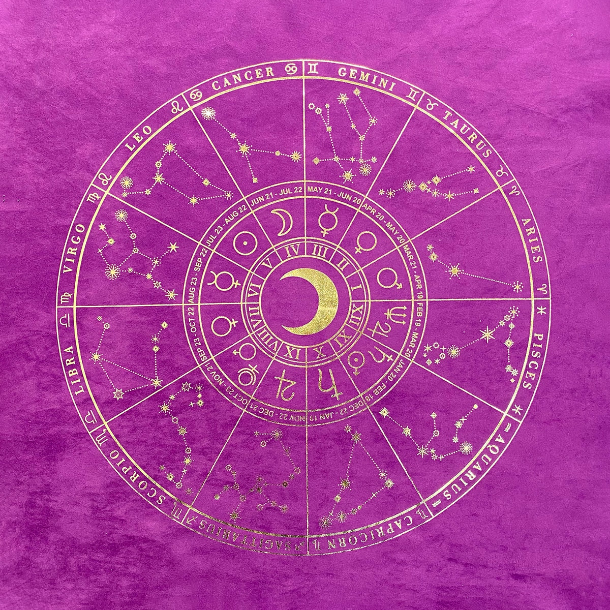 Moon Alter Decor Tarot Cloth Tarot mat Wicca Constellation Sun Star Moon Universe Premium Witchcraft Alter Tarot Spread 27*27 in