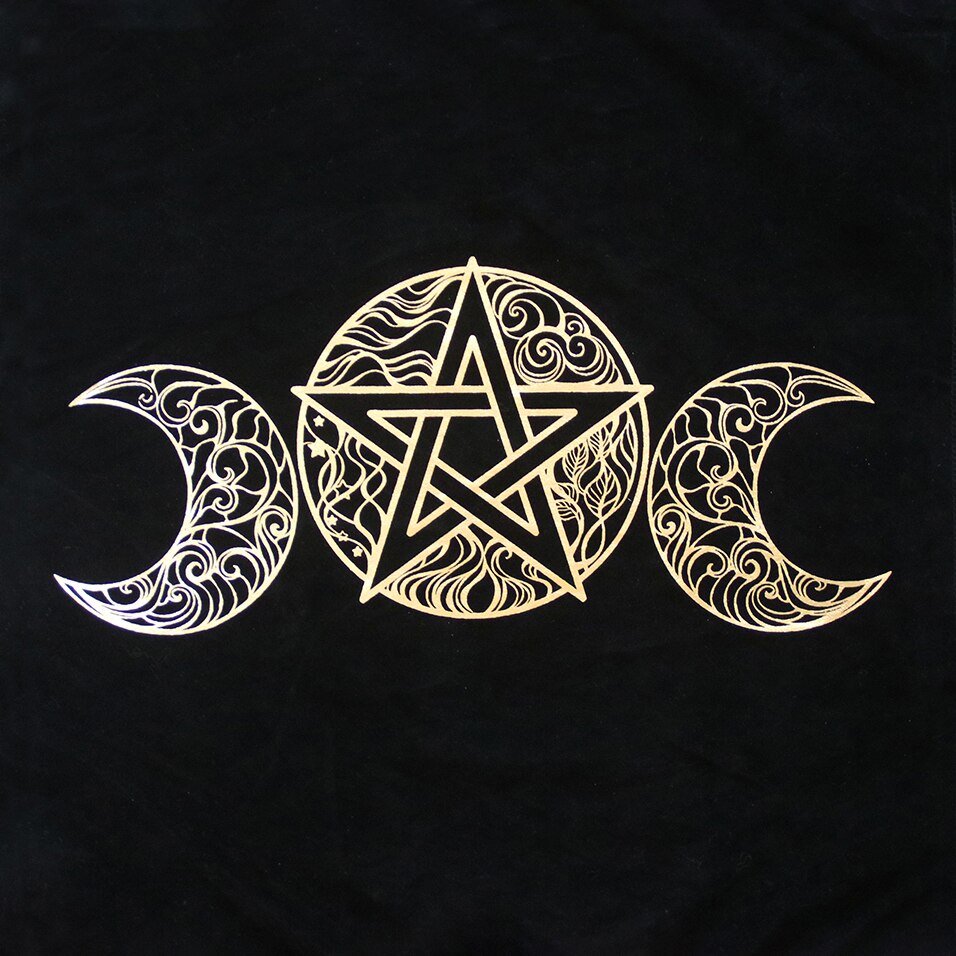 Moon Alter Decor Tarot Cloth Tarot mat Wicca Constellation Sun Star Moon Universe Premium Witchcraft Alter Tarot Spread 27*27 in