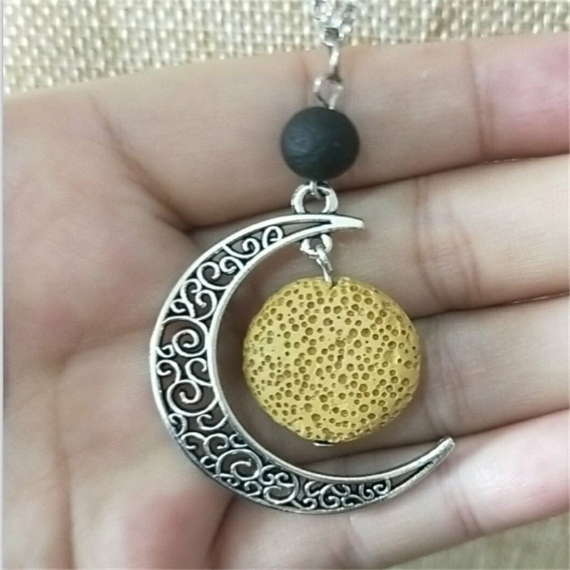 Lava Stone Essential Oil Diffuser Necklace