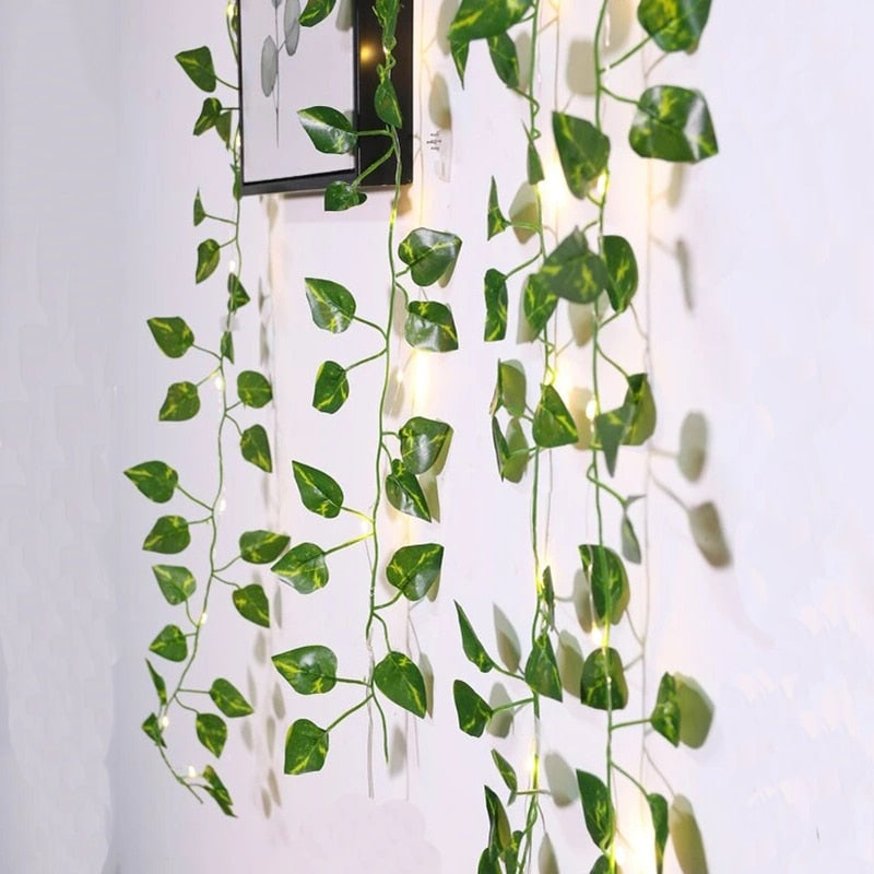 Ivy leaf garland fairy lights