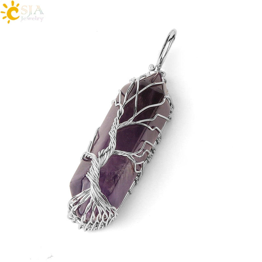 Tree of Life Crystal Necklace