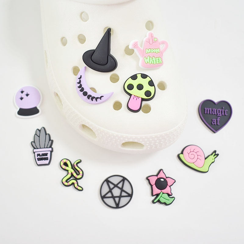 Hot 1pcs Witch series Croc Charms