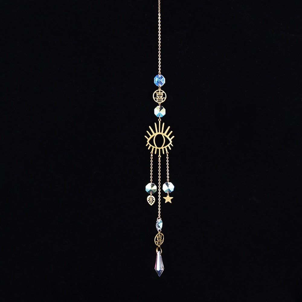 K9 Crystal Sun Catcher Sun And Moon Pendant