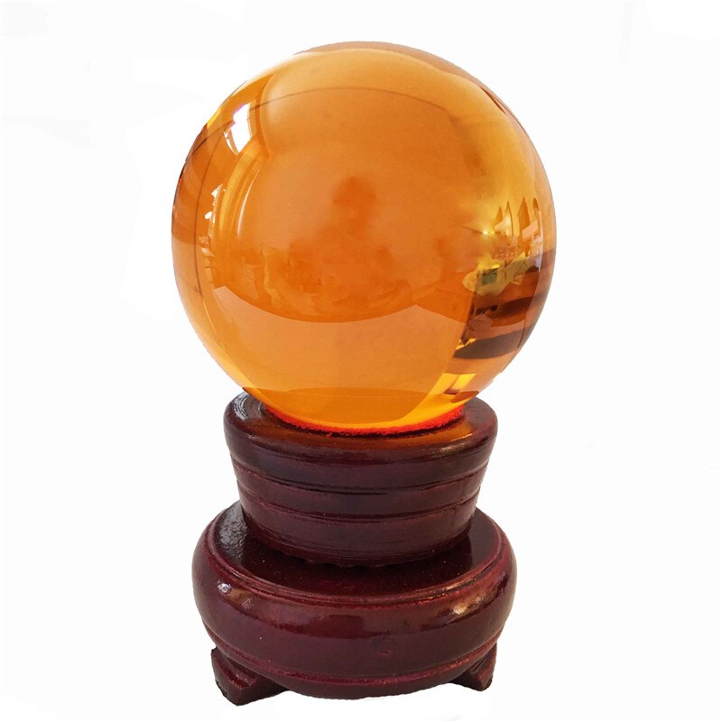 30mm-100mm Amber Crystal Sphere