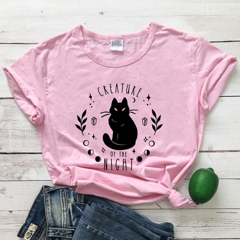 Creature Of The Night Black Cat T-shirt