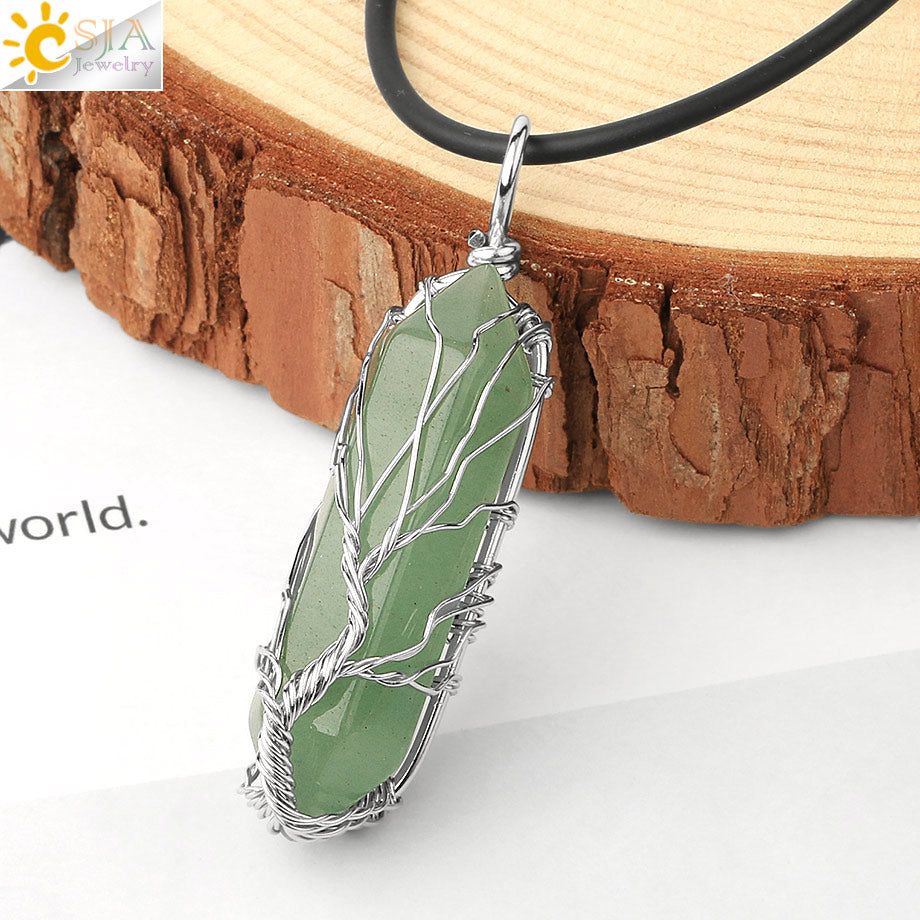 Tree of Life Crystal Necklace