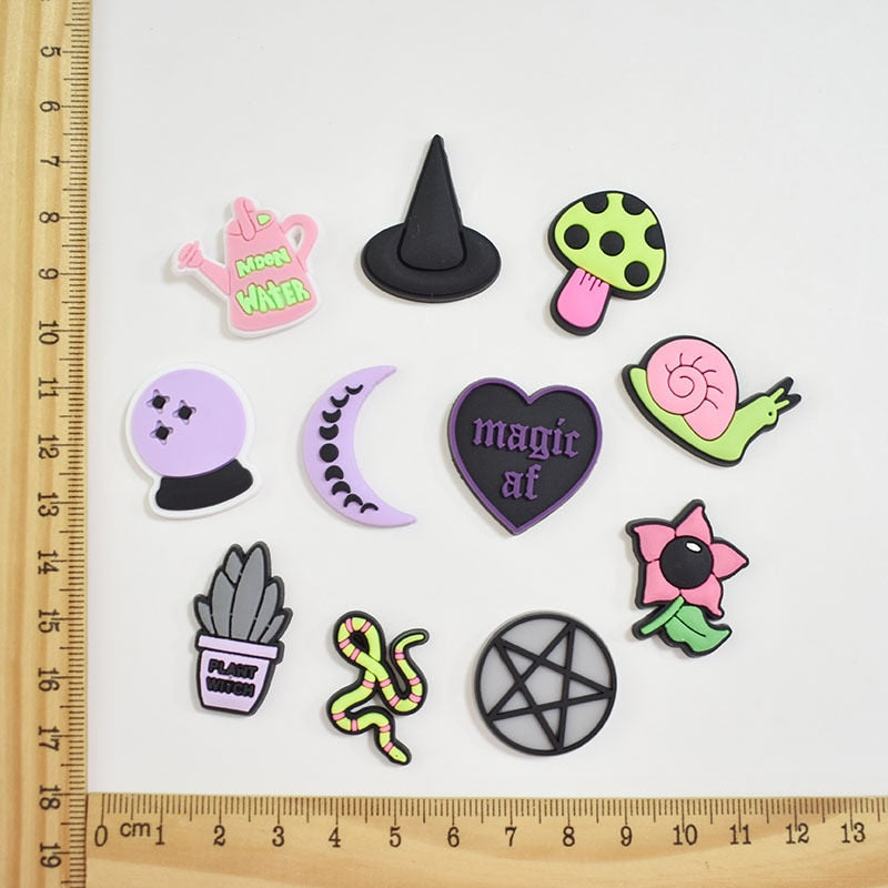 Hot 1pcs Witch series Croc Charms